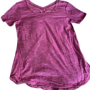 Lululemon Ruched Short Sleeve Tee Purple Heathered Size S